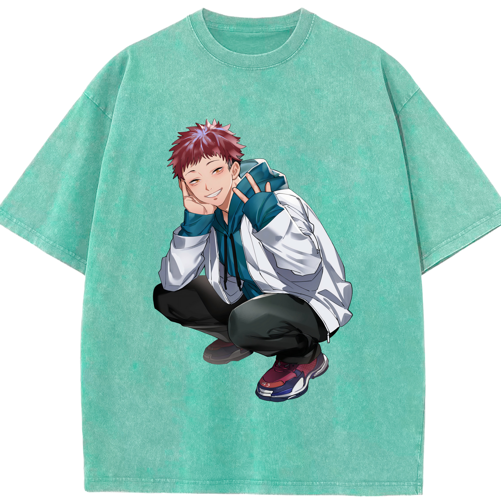 （画像用） 呪術廻戦 Jujutsu Kaisen 綿100% ヴィンテージ風 半袖Tシャツ（フロントプリント）